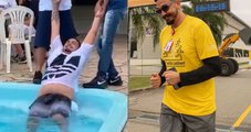 Jovem volta a andar após ficar paraplégico em piscina no dia do próprio aniversário